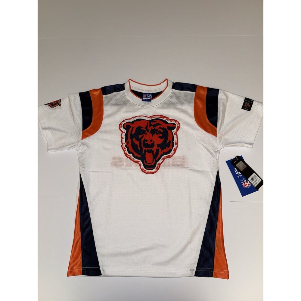 Ultra Game NFL Chicago Bears Youth Mesh Jersey T-Shirt White 14-16 NWT